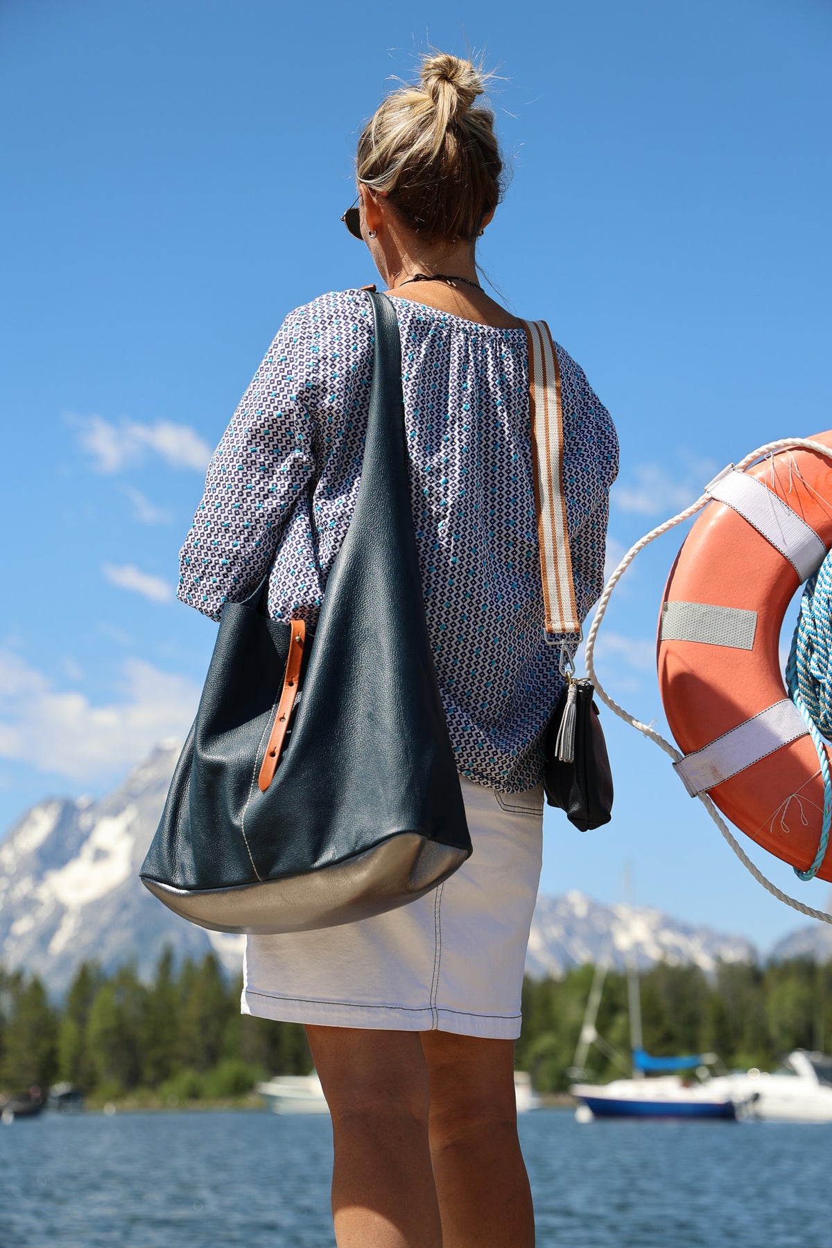 Midnight Navy Amalfi Beach Tote