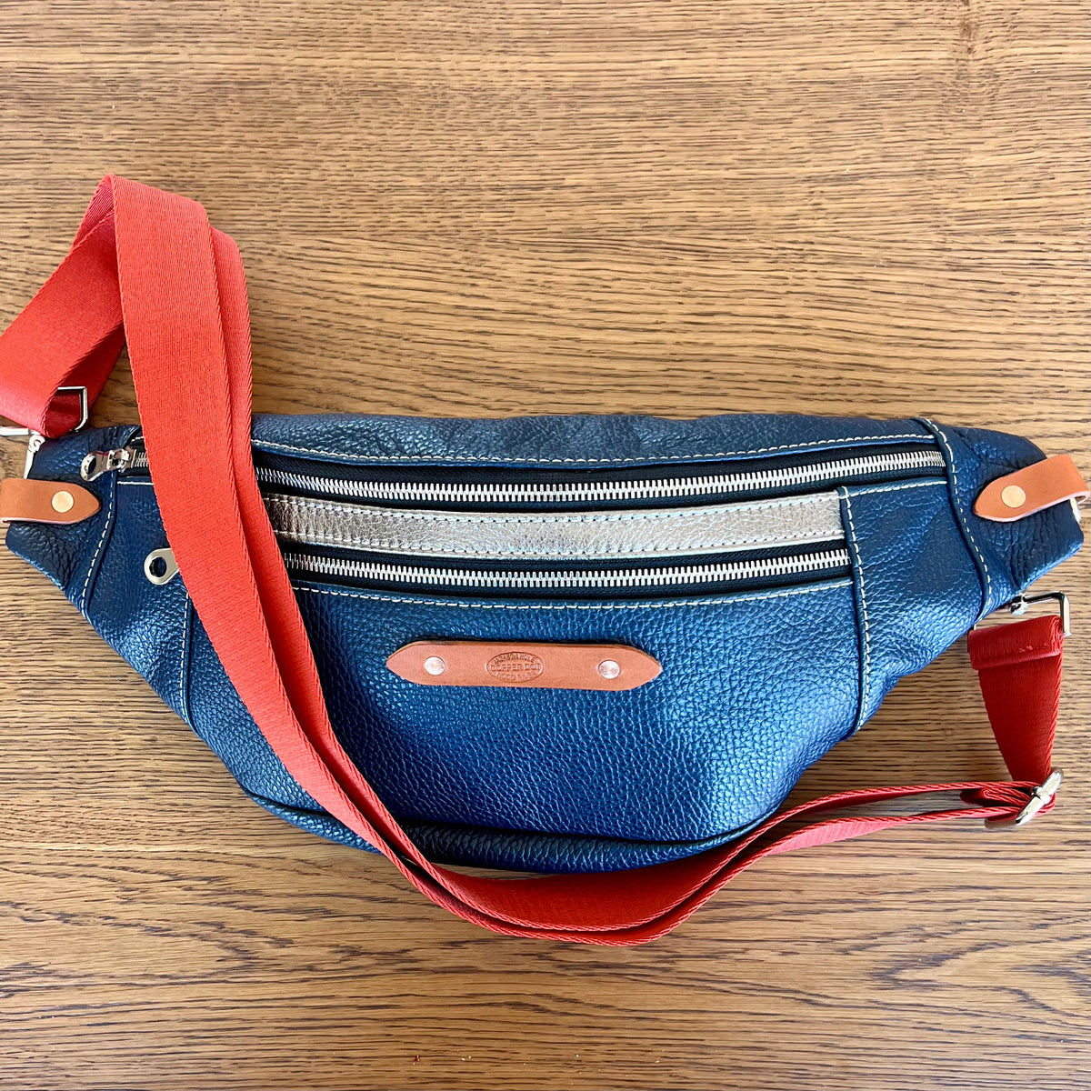 Webbing Shoulder Strap NEW Burnt Orange - Silver Hardware