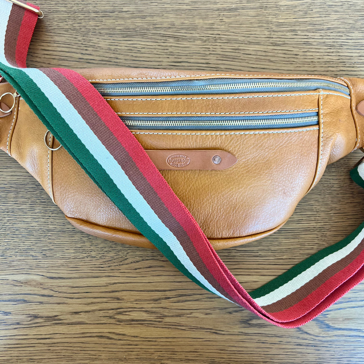 Webbing Shoulder Strap NEW Italo Stripe- Gold Hardware