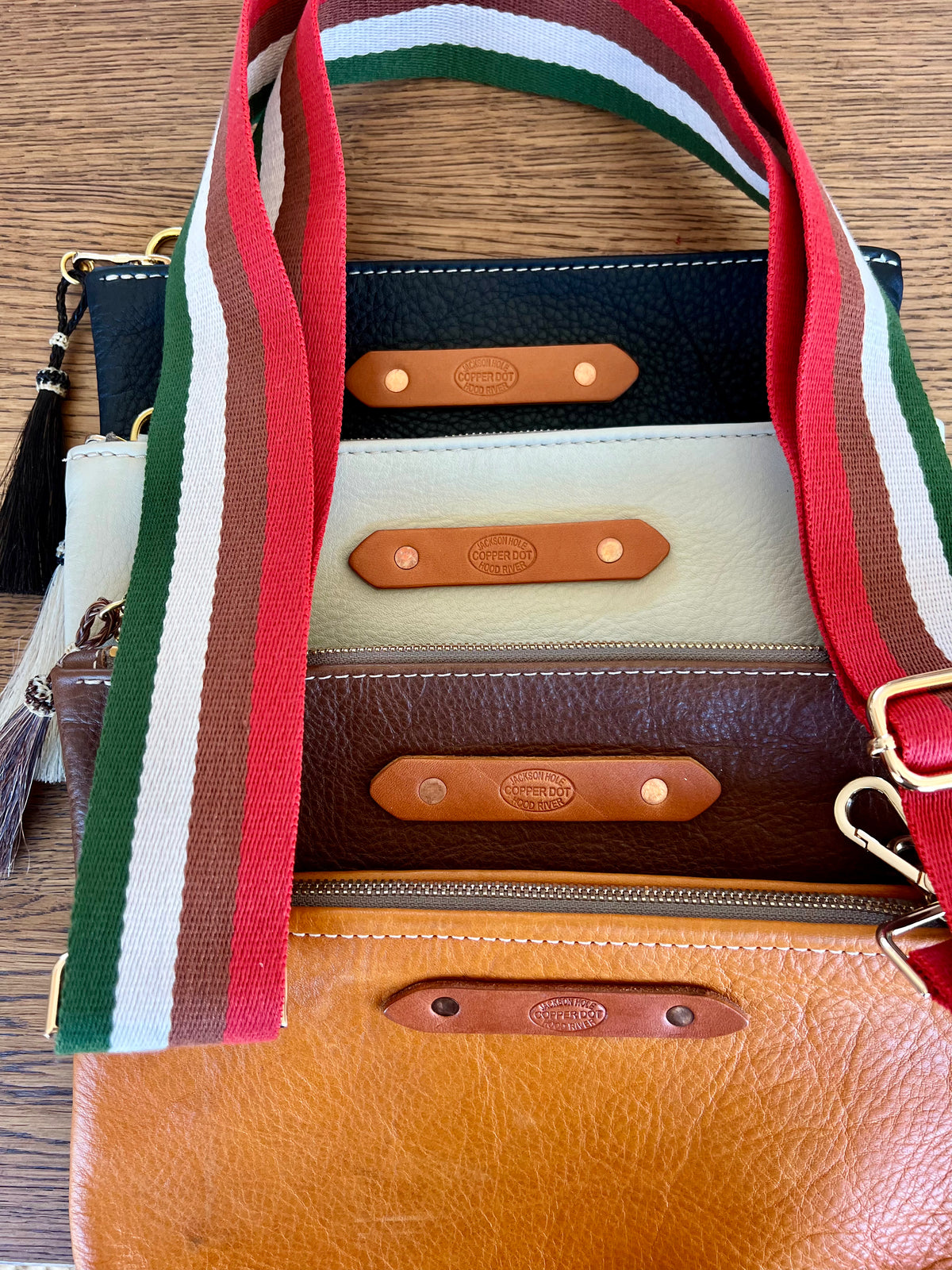 Webbing Shoulder Strap NEW Italo Stripe- Gold Hardware