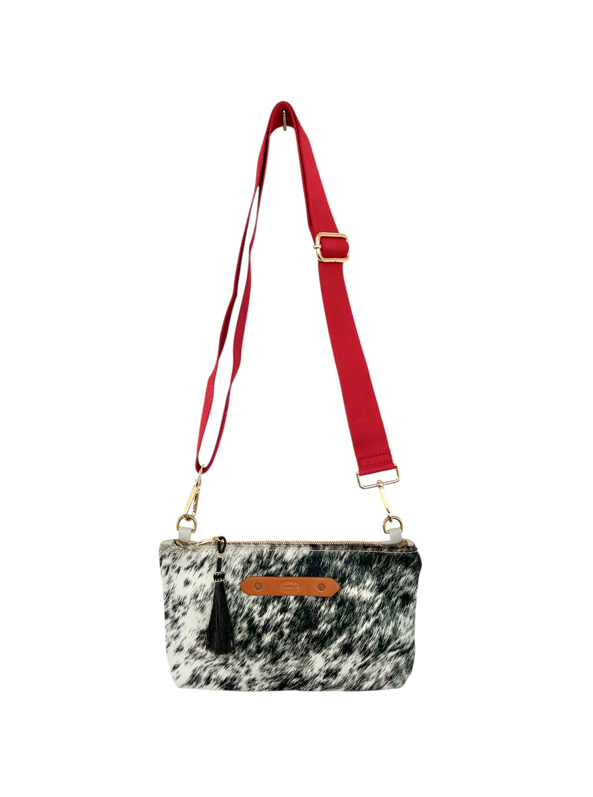 Webbing Shoulder Strap NEW Deep Red - Gold Hardware