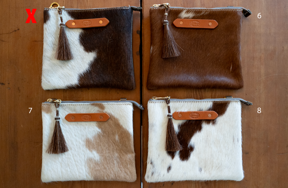 Resi Zip Clutch | Bronze Shimmer & Brown Hide