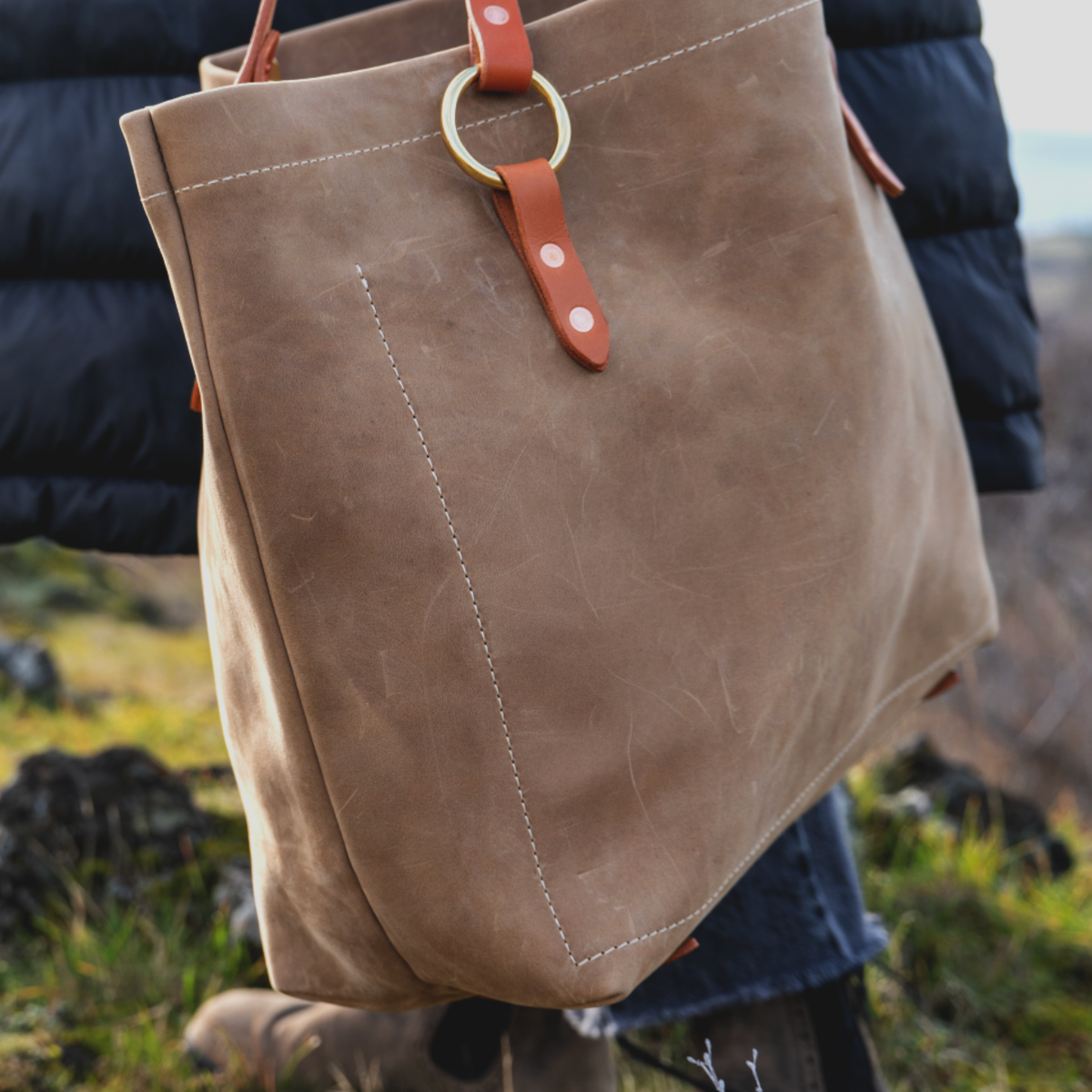 No. 2 - Leather Tote Handbag | Sandstone