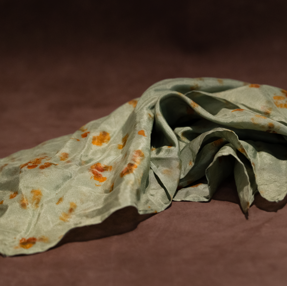 Silk Scarf | Green Meadow