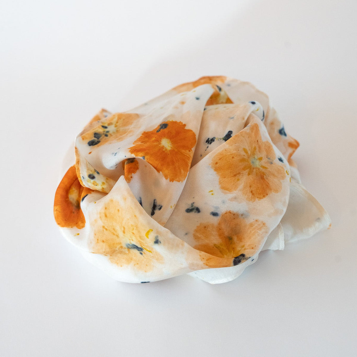 naturally dyed silk scarf