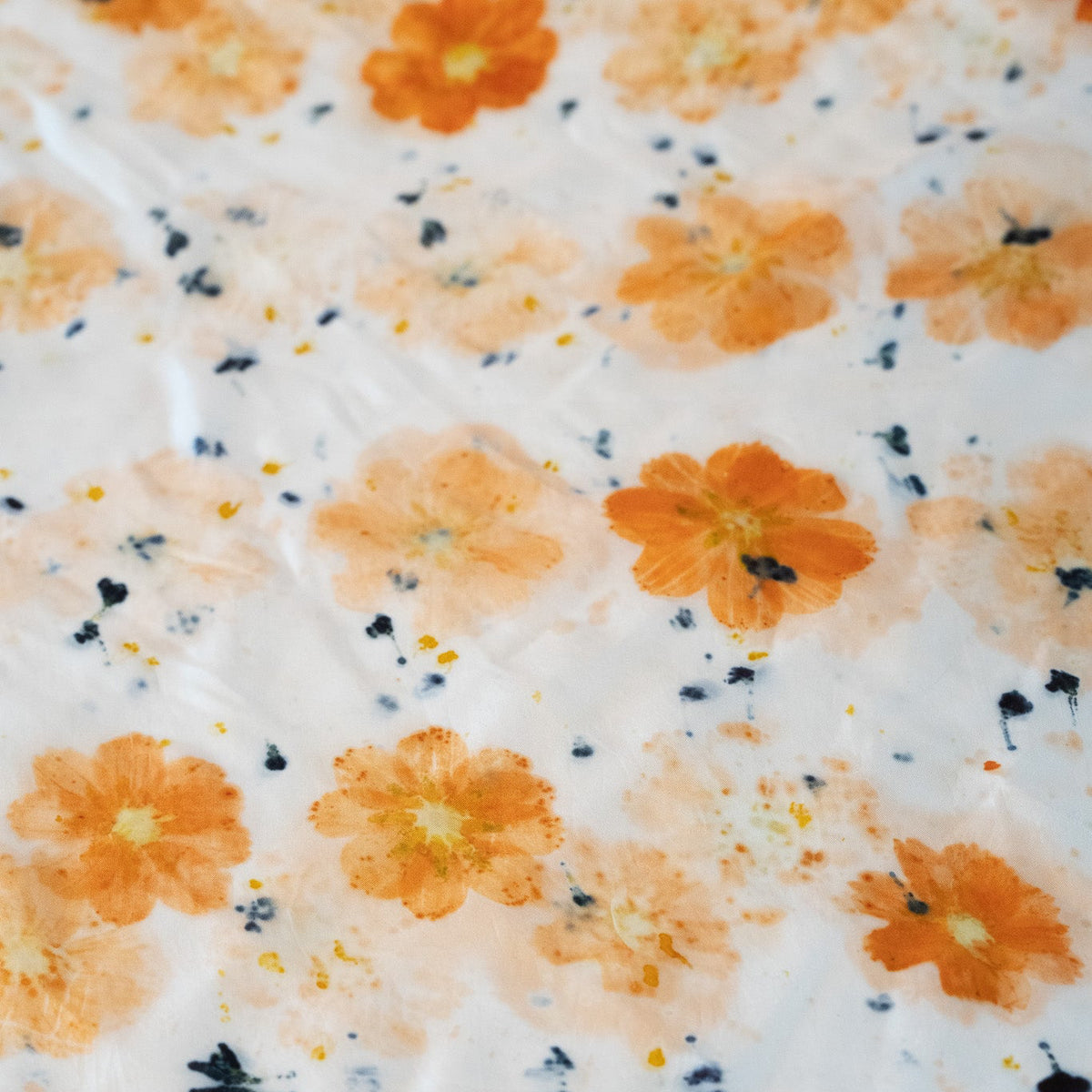 naturally dyed silk scarf