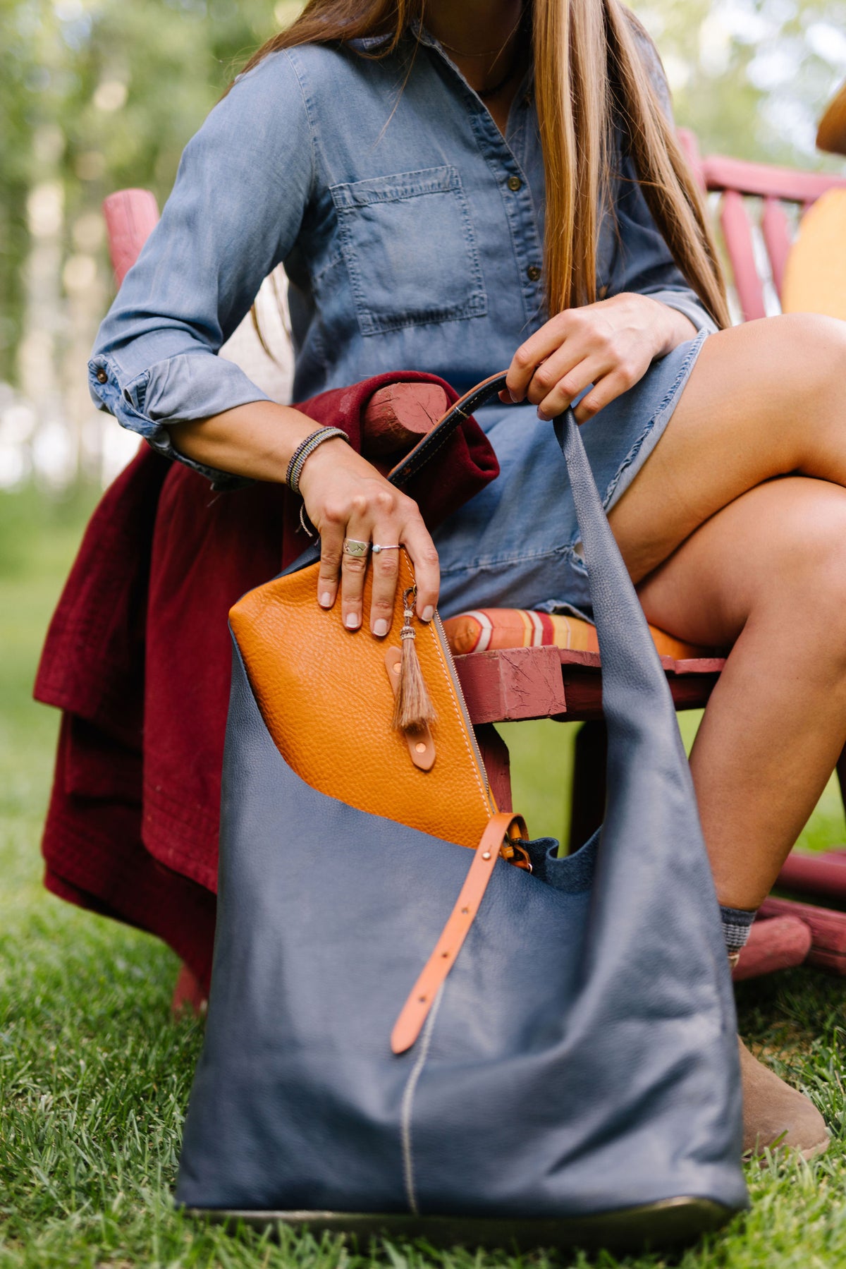 Midnight Navy Amalfi Beach Tote