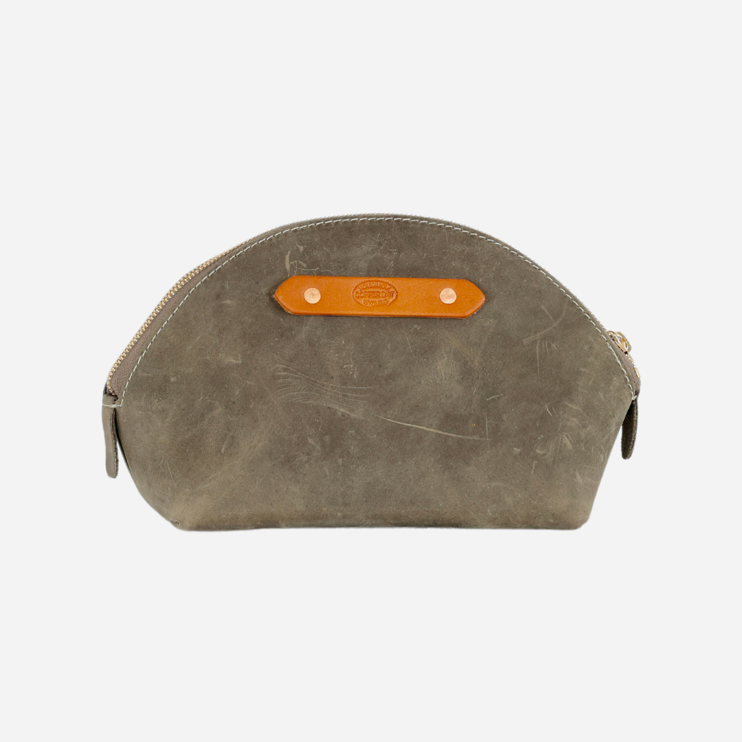 Grey Oil Crescent Bag
