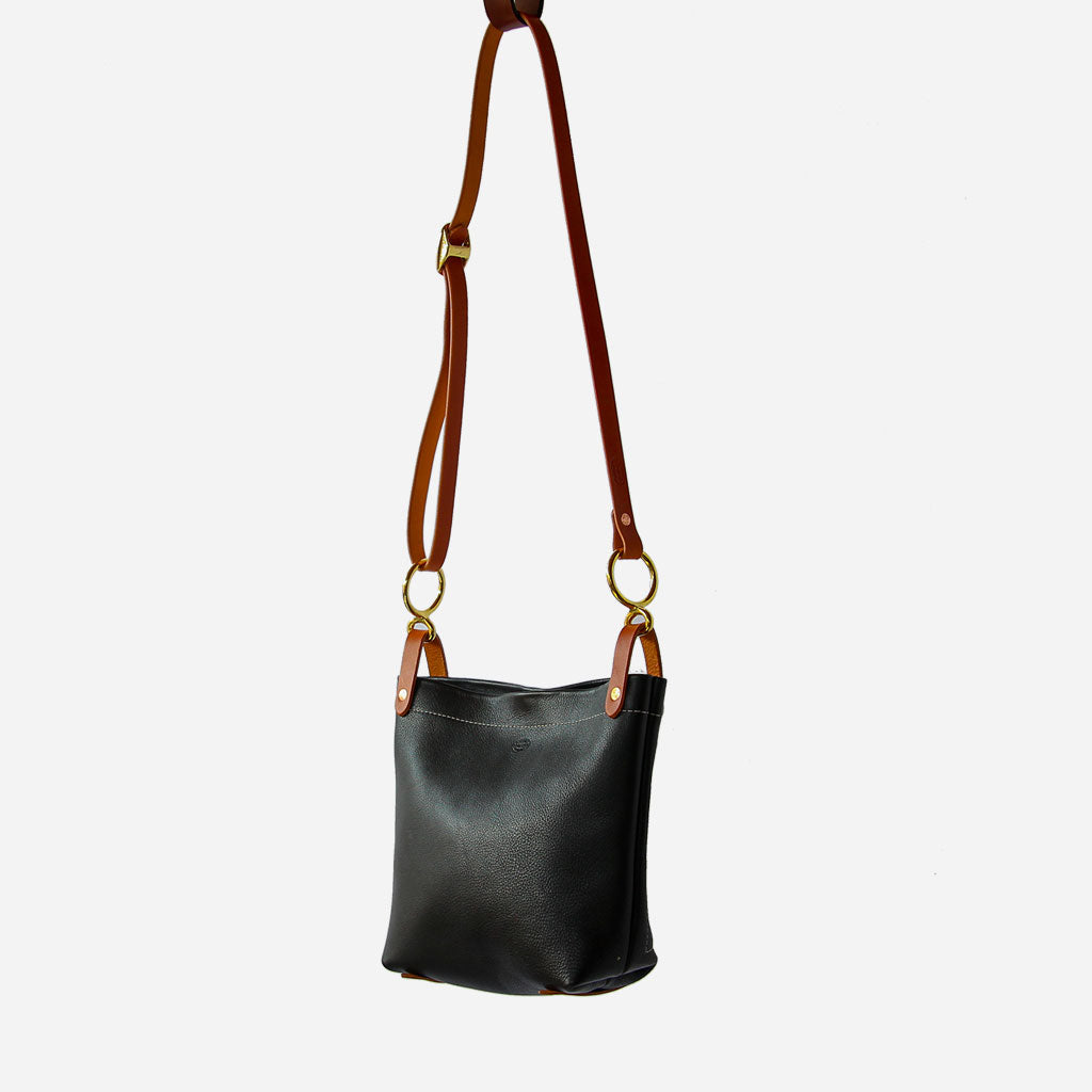 Copperdot Conway Shoulder Leather Bag Black