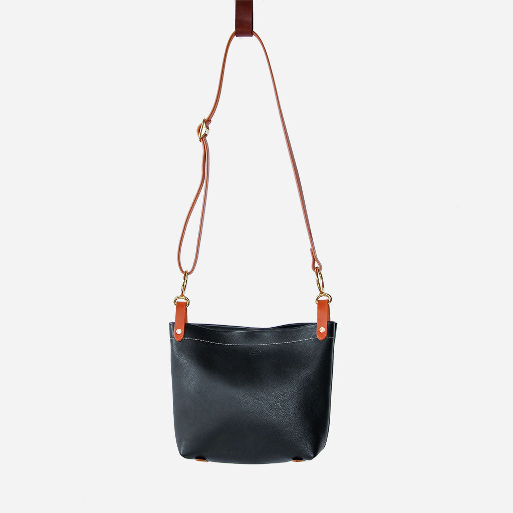 Copperdot Conway Shoulder Leather Bag Black