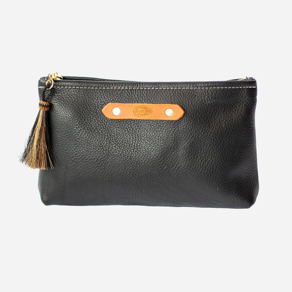 Black Chap Zippy Clutch