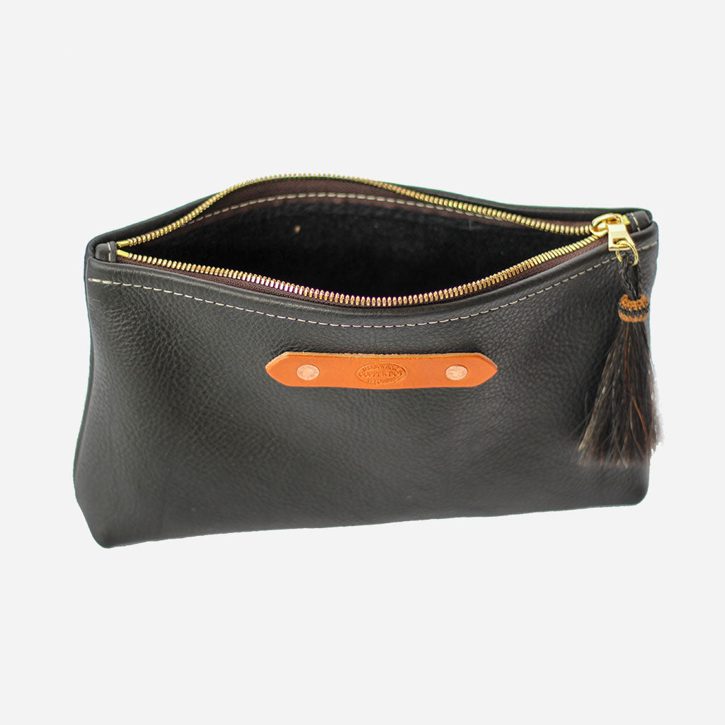 Black Chap Zippy Clutch