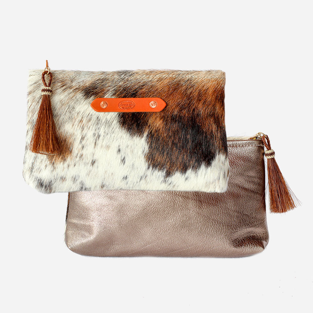 Cow Hide Clutch - Brown Cow Hide Clutch - Brown