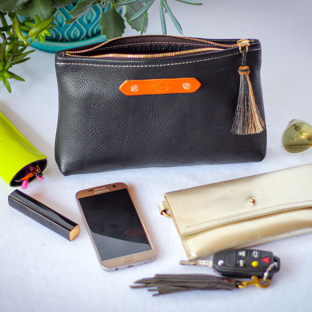 Zippy Clutch Copperdot Leather Goods Made in Jackson Hole, WY